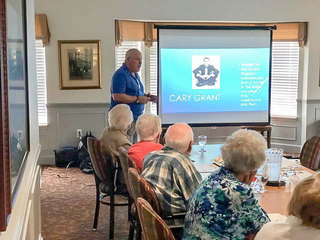 Sean Tracy presenting to independence village residents