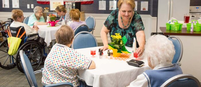 StoryPoint residents enjoying some social time at a community event