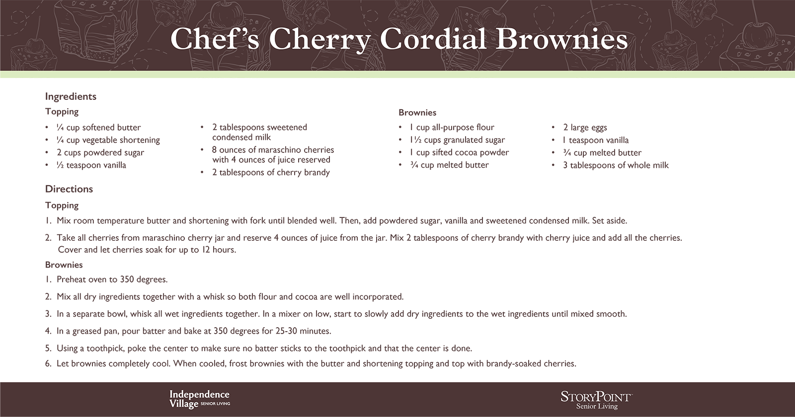 Chefs Cherry Cordial Brownies