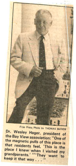 newspaper clipping of Wesley Hager