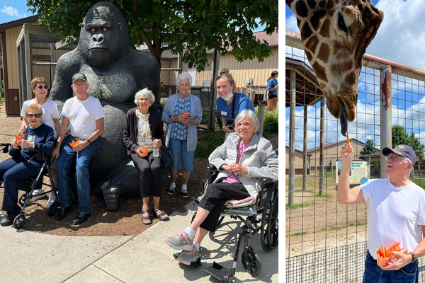 group of seniors in a zoo