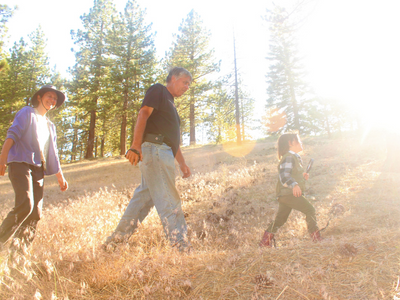 family hiking