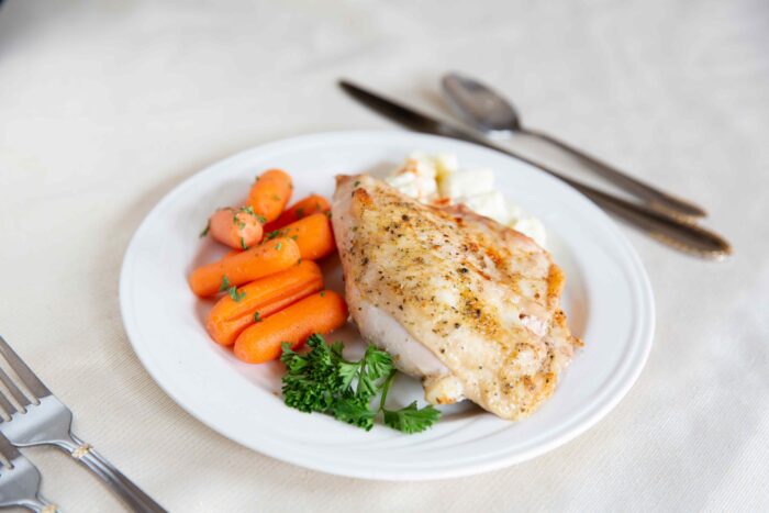chicken and carrots