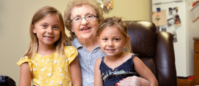 storypoint resident with grandchildren