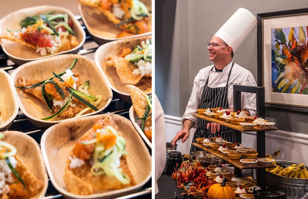 independence village chef with food