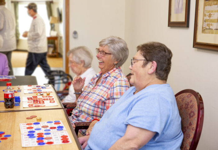 senior women playing bingo at a StoryPoint Group community