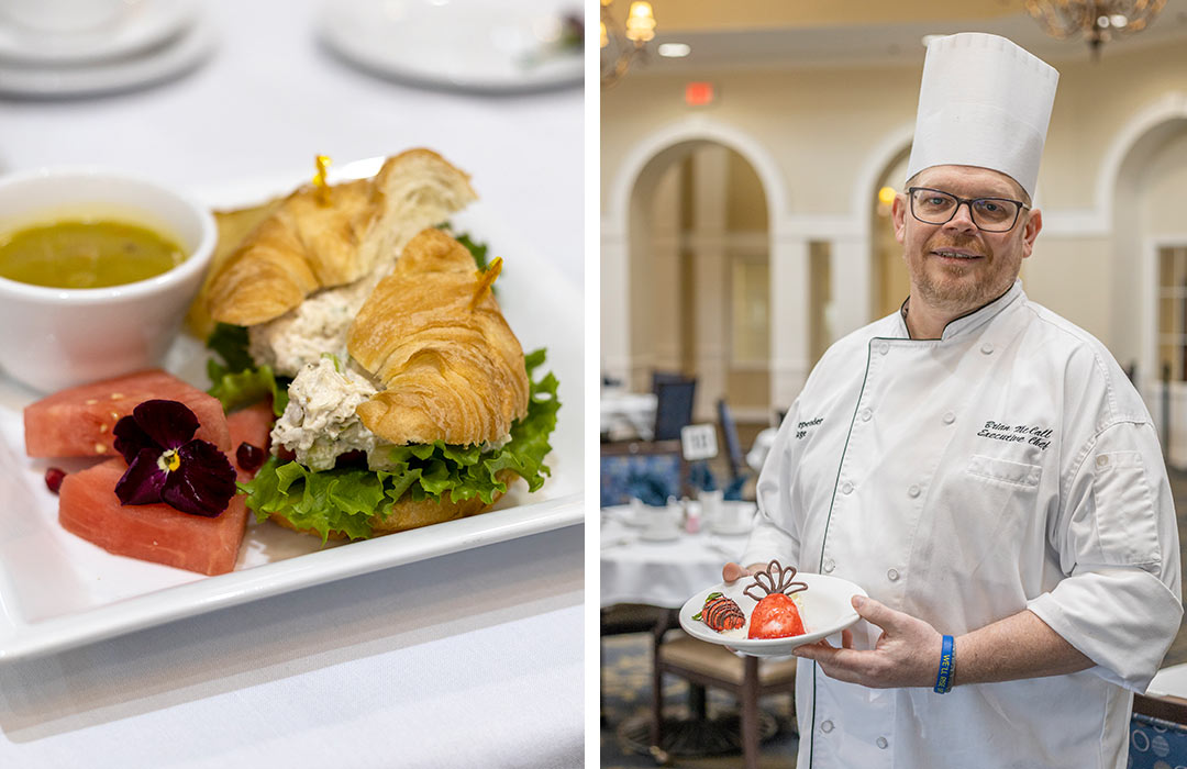 Independence Village Oxford Chef Brian presenting food