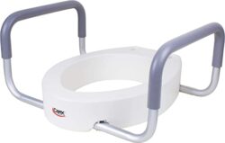 Carex 3.5 Inch Raised Toilet Seat with Arms