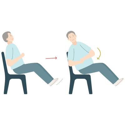 tummy twist chair exercise vector