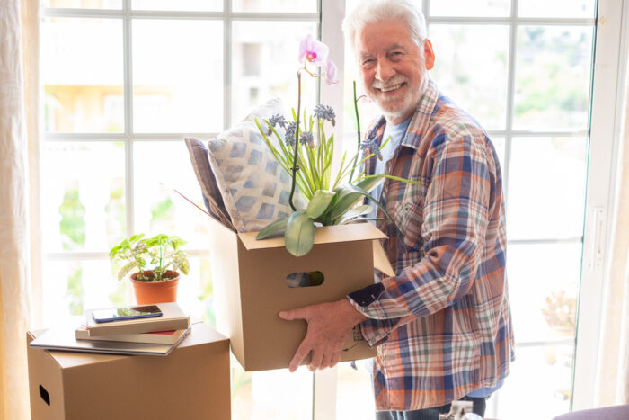 Senior moving boxes