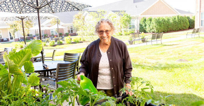 StoryPoint Chesterfield resident in the garden