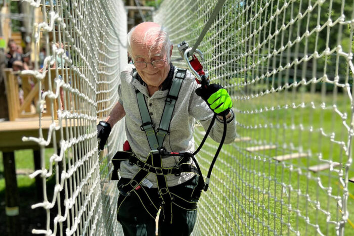 happy resident zip line