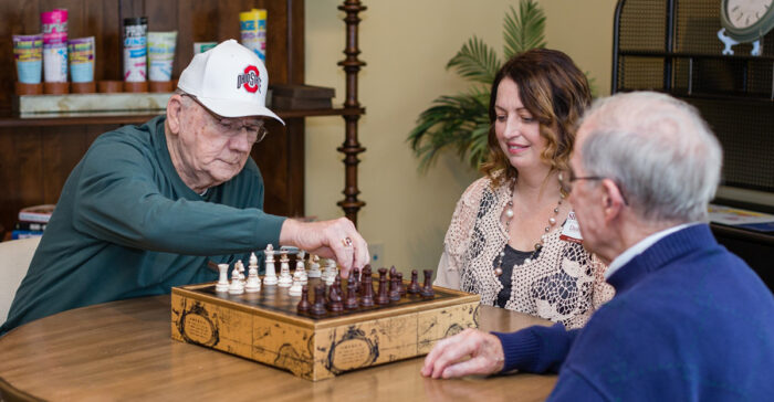 StoryPoint residents playing chess