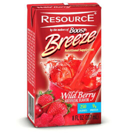 breeze wild berry protein drink