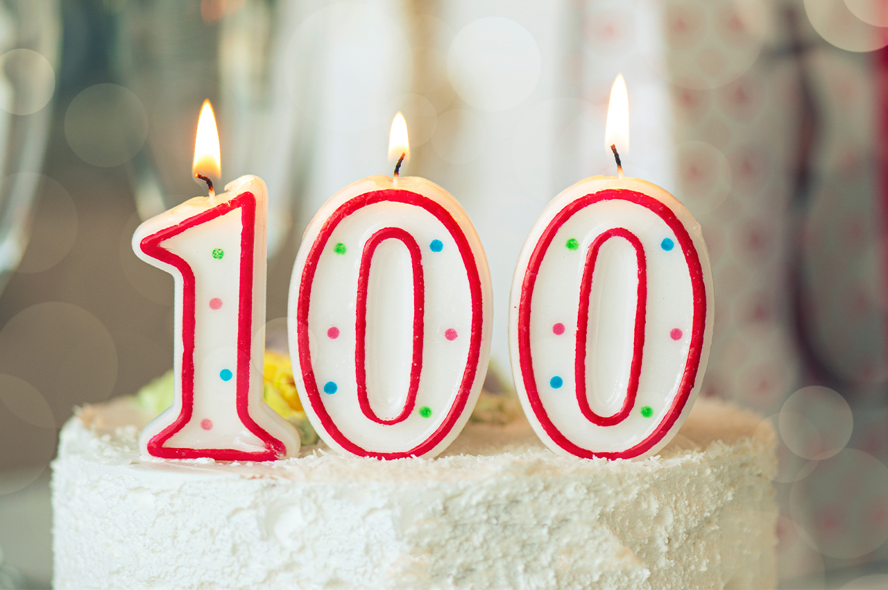 100th birthday candles