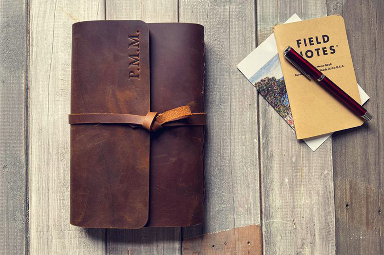 leather bound notebook 